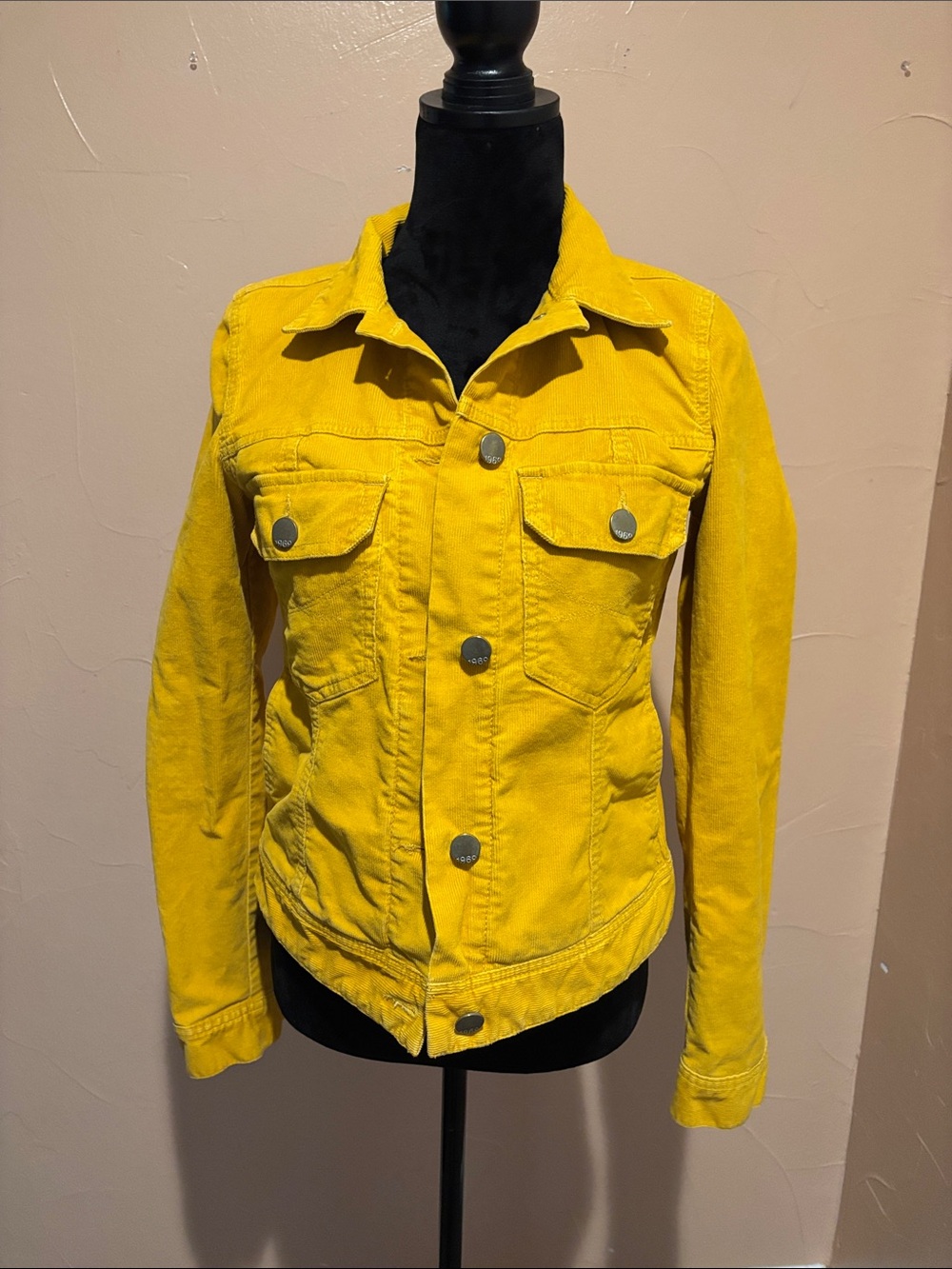 GAP Women's Bright Yellow Denim Trucker Jacket